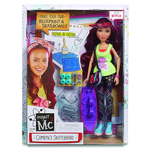 Project MC2 Muñeca con experimento, Camryn Coyle y su skateboard (Famosa 700013212)