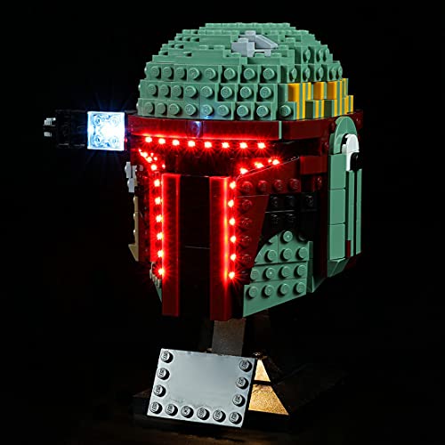 PROTOY Juego de iluminación LED compatible con casco LEGO Boba Fett 75277 (no incluido el modelo Lego) – Versión clásica