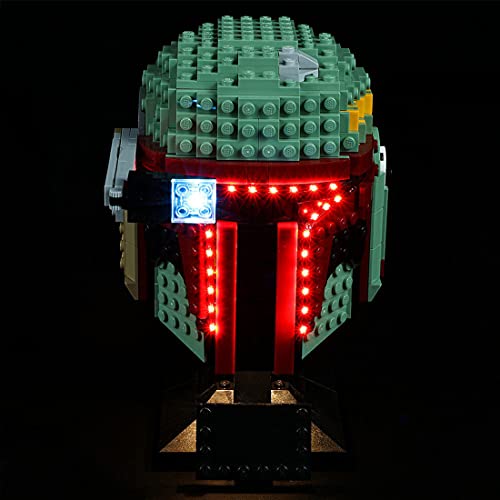 PROTOY Juego de iluminación LED compatible con casco LEGO Boba Fett 75277 (no incluido el modelo Lego) – Versión clásica