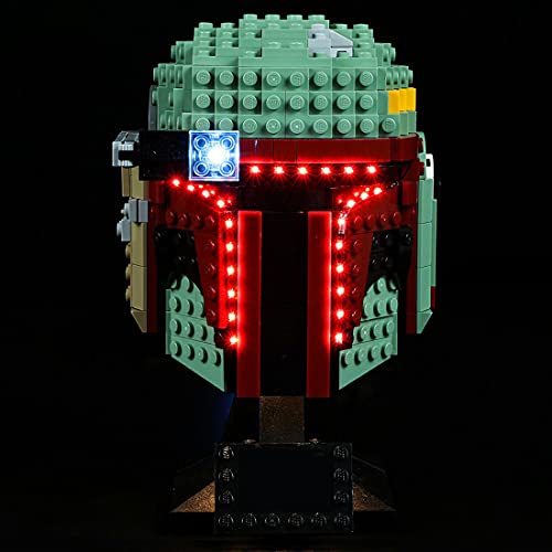 PROTOY Juego de iluminación LED compatible con casco LEGO Boba Fett 75277 (no incluido el modelo Lego) – Versión clásica