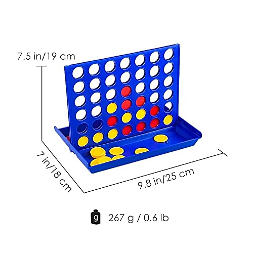 Pup Go Conectar 4 Juegos de Mesa, Conecta 4 Viaje, Tres en Raya, Juegos de Viaje Portátiles,Cuatro en Raya, 4 en una Línea Juguetes Educativos, Juguetes niños 3 4 5 6 años