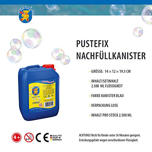 Pustefix- Burbujas de jabón Botella de Recambio de 2.5l, Color Azul (Carrera Toys GmbH 869745)