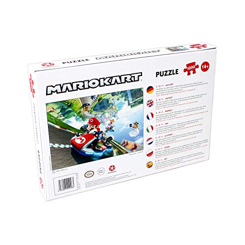 Puzle de 1000 Piezas de Mario Kart Funracer - Top Trumps - Rompecabezas para Niños y Adultos