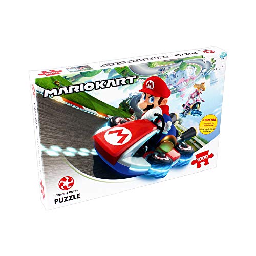 Puzle de 1000 Piezas de Mario Kart Funracer - Top Trumps - Rompecabezas para Niños y Adultos