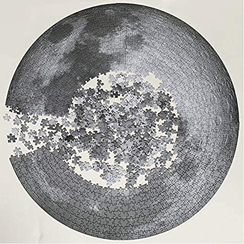 Puzzle 1000 Piezas,Puzzle Circular de la Luna,Redondo Puzzle,Juegos de Puzzle de 1000 Piezas,Puzzles para Adultos Puzzle.(Luna)