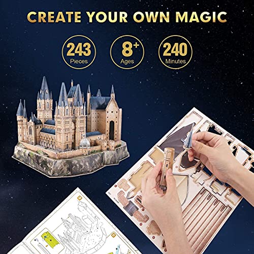 Puzzle 3D Harry Potter, Torre de Astronomía Hogwarts, Puzzles 3D, Maquetas para Construir Adultos, Regalos Divertidos, Regalo para Niños, Decoracion Habitacion, 243 Piezas