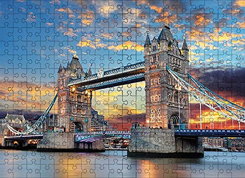 Puzzle de 1000 Piezas -London Tower Bridge- Adultos, Adolescentes, niños, Rompecabezas Grande, Juguetes, Regalo, Educativo, Intelectual, descompresión, Divertido Juego Familiar