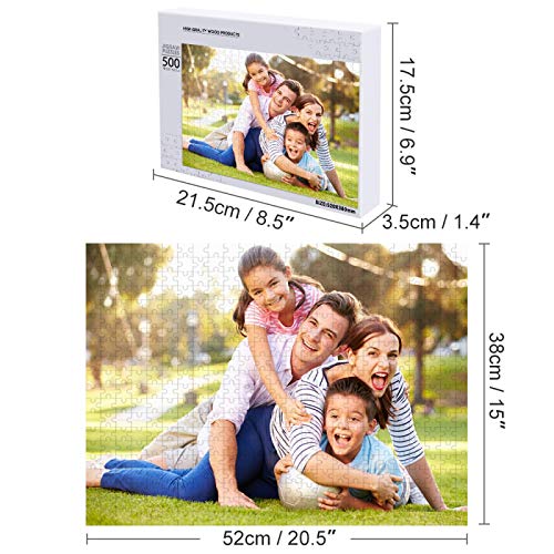 puzzle personalizado con foto 1000 500 300 120 Piezas,Rompecabezas de Madera Personalizable con tu Propia Imagen,Regalo para Madres/Parejas/Novios - Diseño Desde Cualquier Imagen Puzzles.