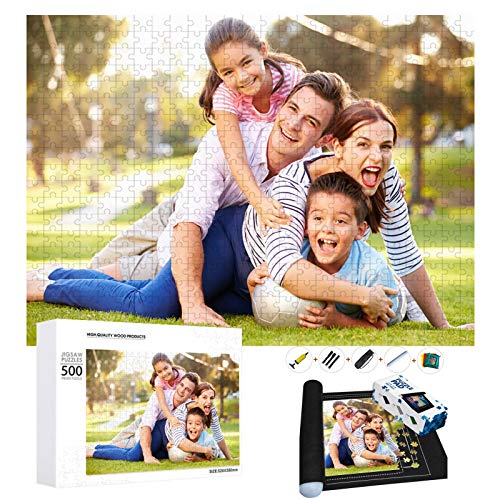 puzzle personalizado con foto 1000 500 300 120 Piezas,Rompecabezas de Madera Personalizable con tu Propia Imagen,Regalo para Madres/Parejas/Novios - Diseño Desde Cualquier Imagen Puzzles.