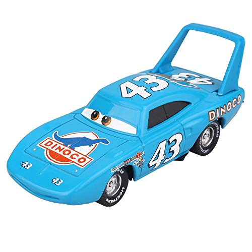 QEEN 4pcs Pixar Cars 2 Rayo Mcqueen El Rey Aviones Mack tío Pista 01:55 Diecast Metal de la aleación Regalos Modle Juguetes for niños