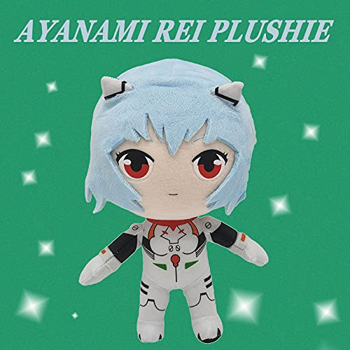 Qianpuren Peluche Rei de 8,6 Pulgadas (22 cm), 1/2 Uds. Peluche Ayanami Rei, Adorable Felpa Rei Plugsuit para Regalos de Amantes de muñecas de Anime (1 Pieza)