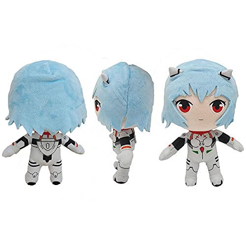 Qianpuren Peluche Rei de 8,6 Pulgadas (22 cm), 1/2 Uds. Peluche Ayanami Rei, Adorable Felpa Rei Plugsuit para Regalos de Amantes de muñecas de Anime (1 Pieza)