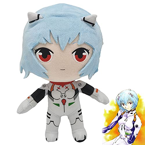 Qianpuren Peluche Rei de 8,6 Pulgadas (22 cm), 1/2 Uds. Peluche Ayanami Rei, Adorable Felpa Rei Plugsuit para Regalos de Amantes de muñecas de Anime (1 Pieza)