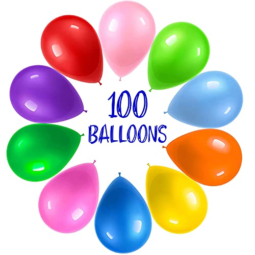 QILZO® 100 unidades Globos de látex Globos de Colores Surtidos 22cm / 8" Biodegradable Fabricado en España, Globos para Fiestas, Bodas, Reuniones, Cumpleaños, Bautizos, Photocall, Decoración