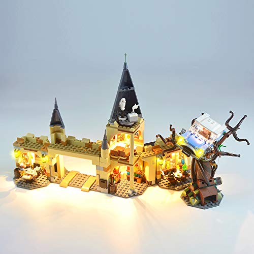 QJXF Juego De Luces USB Compatible con Lego Harry Potter Hogwarts Sauce Boxeador 75953, LED Light Kit para (Hogwarts Sauce Boxeador) De Bloques De Creación De Modelos (No Incluido Modelo)