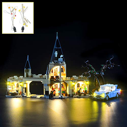 QJXF Juego De Luces USB Compatible con Lego Harry Potter Hogwarts Sauce Boxeador 75953, LED Light Kit para (Hogwarts Sauce Boxeador) De Bloques De Creación De Modelos (No Incluido Modelo)