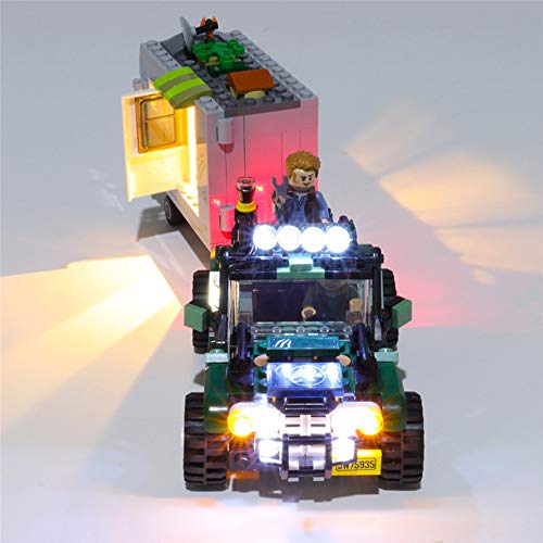 QJXF Juego De Luces USB Compatible con Lego Mundo Jurásico Baryonyx Face-Off La Búsqueda del Tesoro Set 75935, Juego De Luces LED para Los Bloques De Construcción De Modelos (No Incluido Modelo)