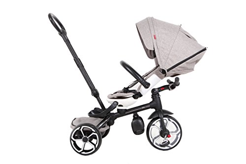 QPLAY Triciclo evolutivo Plegable Prime - Gris - De 10 a 36 Meses - Soporta hasta 25 Kg