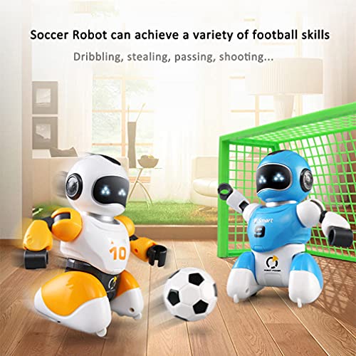 QSYY Robot De Lucha De Fútbol con Control Remoto Eléctrico, Programable para Cantar Y Bailar con Objetivo, Luz LED, Juguete Interactivo para Niños, Regalo