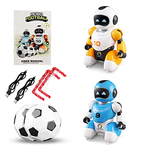 QSYY Robot De Lucha De Fútbol con Control Remoto Eléctrico, Programable para Cantar Y Bailar con Objetivo, Luz LED, Juguete Interactivo para Niños, Regalo