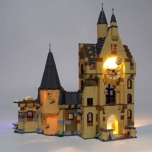 QZPM Conjunto De Luces (Torre del Reloj De Harry Potter Hogwarts) Modelo De Construcción De Bloques, Kit De Luz LED Compatible con Lego 75948 (NO Incluido En El Modelo)