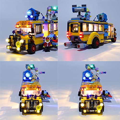 QZPM Juego De Luces USB Compatible con Lego Ocultos Lado Paranormal Intercepción De Autobuses 70423, Juego De Luces LED para Los Bloques De Construcción De Modelos (No Incluido Modelo)