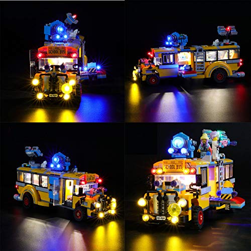 QZPM Juego De Luces USB Compatible con Lego Ocultos Lado Paranormal Intercepción De Autobuses 70423, Juego De Luces LED para Los Bloques De Construcción De Modelos (No Incluido Modelo)