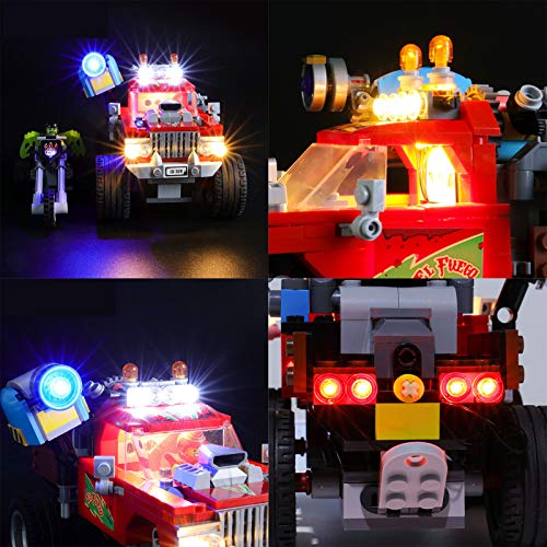 QZPM Kit De Iluminación Led para Lego Hidden Side Camión Acrobático De El Fuego Compatible con Ladrillos De Construcción Lego Modelo 70421, Juego De Legos No Incluido