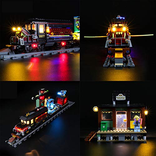 QZPM Kit De Iluminación Led para Lego Hidden Side Expreso Fantasma, Compatible con Ladrillos De Construcción Lego Modelo 70424(Juego De Legos No Incluido)