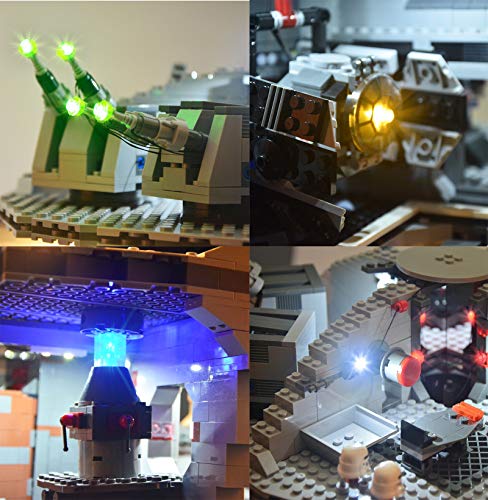 QZPM Kit de Iluminación Led para Lego Star Wars Estrella de la Muerte, Compatible con Ladrillos de Construcción Lego Modelo 75159, Juego de Legos no Incluido