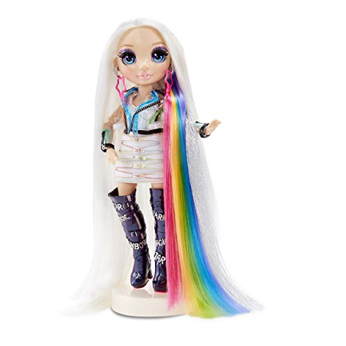 Rainbow High Hair Studio - Exclusiva Muñeca Amaya Raine con Pelo Extra Largo y Colores Lavables 5 en 1