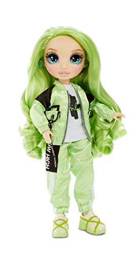 Rainbow High Muñeca de Moda - Jade Hunter Muñeca en Verde con Conjuntos Elegantes, Accesorios y Soporte para Muñeca, Rainbow High Serie 1, Regalo Óptimo para Niñas a Partir de 6 Años