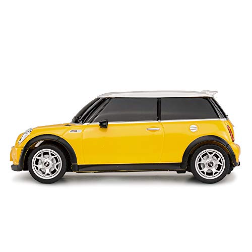 RASTAR Mini Cooper S Amarillo 1:24 RC Coche de Juguete, Coche teledirigido, Regalo de los niños (Amarillo)