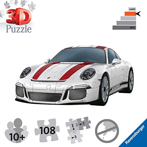 Ravensburger-12528 9 Puzzle 3D Porsche 911, Multicolor (12528)