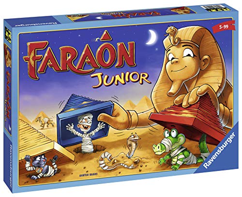 Ravensburger 21447 Faraon Junior, Juego Familiar, Edad Recomendada 5+, 2-4 Jugadores