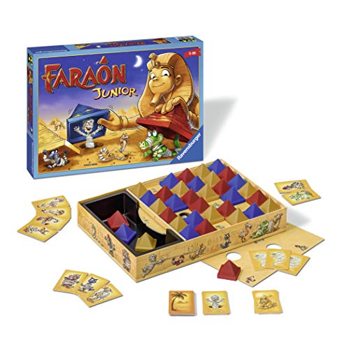 Ravensburger 21447 Faraon Junior, Juego Familiar, Edad Recomendada 5+, 2-4 Jugadores