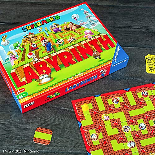 Ravensburger 26063, Labyrinth Super Mario, Versión Española, Juego de Mesa, Jugadores 2-4, Edad Recomendada 7+