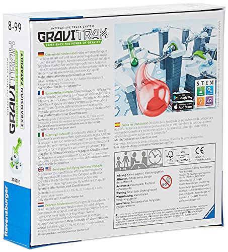 Ravensburger 27603 Gravitrax Catapulta, Accesorio, 8+ Años, Juego Lógico-Creativo, Juego STEM