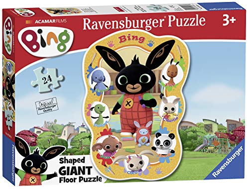 Ravensburger-5563 Ravensburger Bing Bunny - Rompecabezas de Piso Gigante de 24 Piezas, para niños a Partir de 3 años, Multicolor (5563)