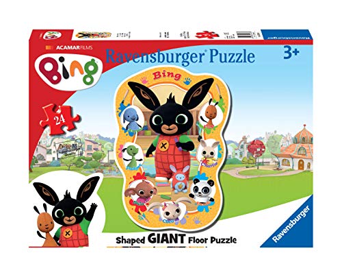 Ravensburger-5563 Ravensburger Bing Bunny - Rompecabezas de Piso Gigante de 24 Piezas, para niños a Partir de 3 años, Multicolor (5563)