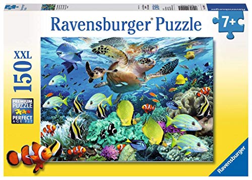 Ravensburger- Animales Puzzle con diseño de Mundo Marino, 150 Piezas (10009 5), Color Amarillo, Blanco, Azul (VR-886)