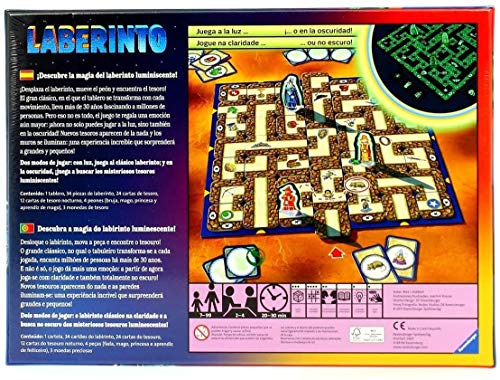 Ravensburger Laberinto Magico Glow In The Dark, Juego de mesa, 2-4 Jugadores, Edad recomendada 7+ (26692)