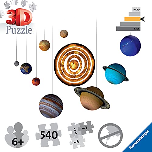 Ravensburger- Planetary Solar System Puzzle 3D, Multicolor (1)