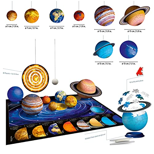 Ravensburger- Planetary Solar System Puzzle 3D, Multicolor (1)