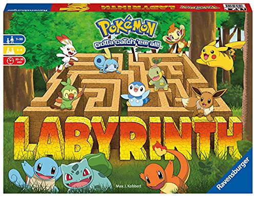 Ravensburger, Pokemon Labyrinth, Juego de Mesa, Versión Española, 2-4 Jugadores, Edad Recomendada 7+, Laberinto Magico