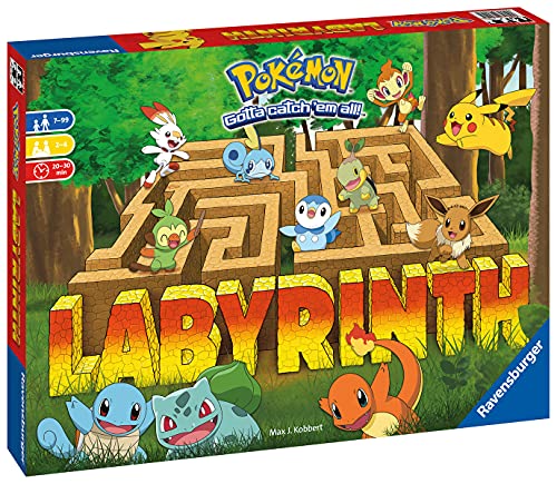 Ravensburger, Pokemon Labyrinth, Juego de Mesa, Versión Española, 2-4 Jugadores, Edad Recomendada 7+, Laberinto Magico