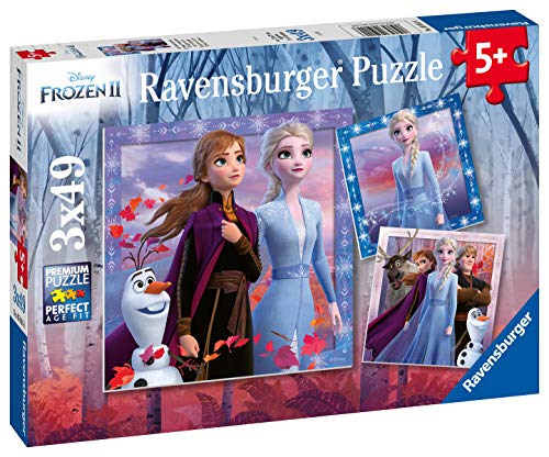 Ravensburger Puzzle 05011, Frozen 2, Puzzle 3x49 Piezas, Puzzle Niños, Edad Recomendada 5+ , Rompecabezas Ravensburger