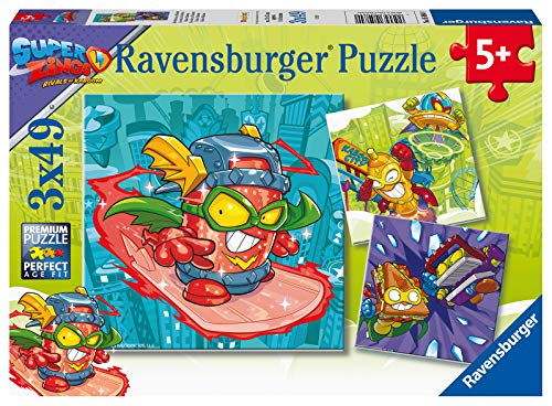 Ravensburger Puzzle, 05084, Super Zings, Puzzle 3x49 Piezas, Puzzle Niños, Edad Recomendada 5+ , Rompecabezas Ravensburger