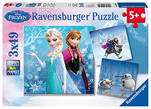 Ravensburger Puzzle 092642, Frozen, Puzzle 3x49 Piezas, Puzzle Niños, Edad Recomendada 5+ , Rompecabezas Ravensburger