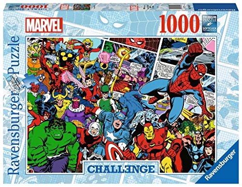 Ravensburger Puzzle 1000 Piezas, Marvel Challenge, Colección Challenge, Puzzle Marvel, Impossible Rompecabezas Ravensburger de óptima calidad, Jigsaw Puzzle